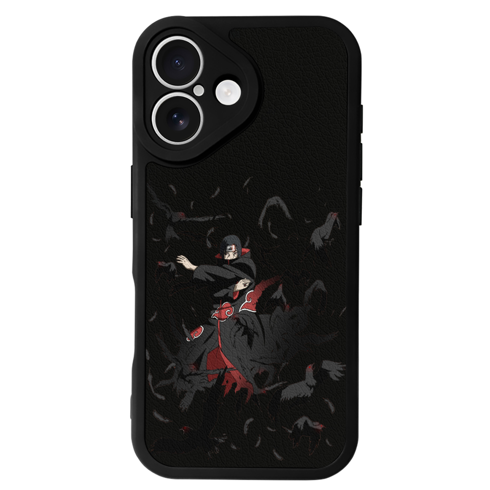 （画像用） NARUTO -ナルト- うちは イタチ Uchiha Itachi 【iPhone 16シリーズ対応】シリコンスマホケース（レザー調） 材質：シリコン